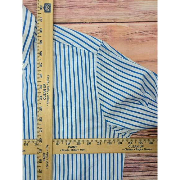 Southern Tide Mens Classic Fit Blue Striped Dress Shirt Large - Picture 8 of 8